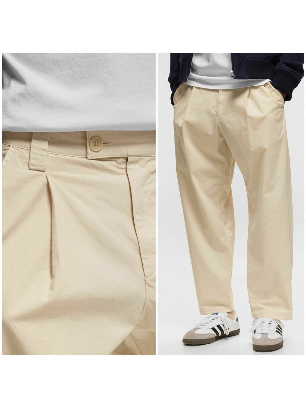 A.P.C. Pantalon Renato Beige Causal pant Pleated trousers size 44